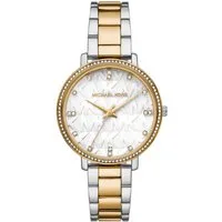 MICHAEL KORS Quarzuhr PYPER MK4918, Armbanduhr, Damenuhr, Edelstahlarmband, analog, Glassteine