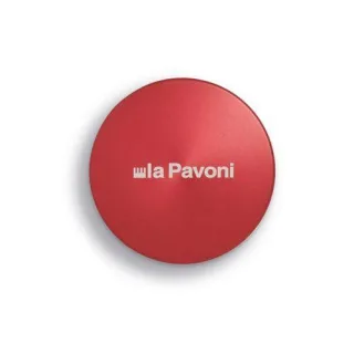La Pavoni Edelstahl-Leveller- Tamper mit Logo, Rot 58 mm