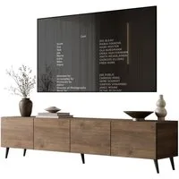 Lookway TV-Schrank COLGANTE in Nussbaum, 200 cm, auf hohen Füßen (2x TV- Schrank) Breite: 200 cm