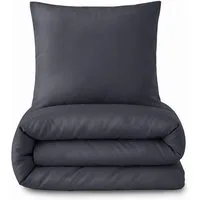 Laynenburg Bettwäsche Mako-Satin aus 100% Baumwolle in 135x200 oder 155x220 cm, kühlende, atmungsaktive Sommer-Bettwäsche mit Reißverschluss