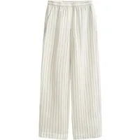 Gant Stoffhose weiß,Freizeit,Leinen,Gestreift,Wide Leg,Mittel