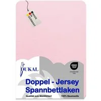 DUKAL Spannbettlaken Kinderspannbettlaken, 32 verschiedene Farben, 100% Baumwolle, Doppel-Jersey, Gummizug: rundum, (1 Stück), 40x90 cm, aus hochwertigem Doppel-Jersey, Made in Germany