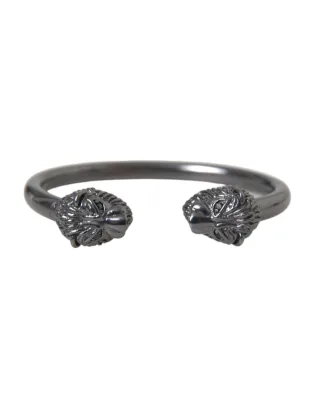 Löwenkopf-Armband in Gunmetal