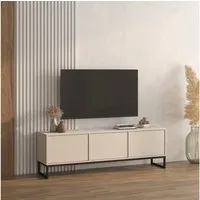 OTTO home Lowboard Loft, Breite 157 cm, TV-Board 3 Klappen, Metallkufen, TV-Kommode mit viel Stauraum, push-to-open-Funktion
