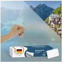 Blumtal Fensterfolie Fensterfolie Blickdicht & statisch haftend + Rakel - zuschneidbar, blickdicht, Sichtschutzfolie + UV-Schutz - Milchglasfolie selbstklebend Fenster