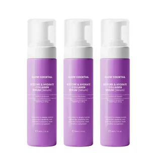 3 X Wiederherstellendes & Befeuchtendes Kollagenserum 30ml