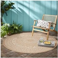 Ayyildiz Teppiche Outdoorteppich COMILLA 0887, rund, Höhe: 5 mm, Pflegeleicht / Strapazierfähig / In- und Outdoor geeignet