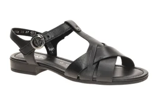 Gabor 82.794 Damen Sandalette schwarz altsilber Klettverschluss Gummisohle