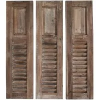 Grafelstein Dekoobjekt Wanddeko SHUTTERS braun aus Holz Fensterladen H110cm im Landhausstil 3