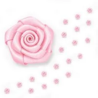 Creativery Streudeko, Satinrosen 10mm zum Basteln & Aufnähen 20 Stück Rose