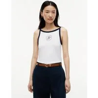 Tommy Hilfiger Trägertop TH ROUNDAL SLIM TANK TOP Materialmix, Stretch, slim fit