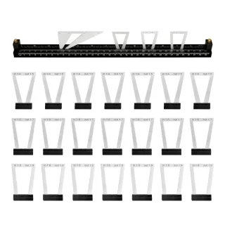 Onkel.J 28pcs Dovetail Tenon Marking Ruler Adjustable Tail Joint Marking Gauge Stable Template Support For Carpentry Mar