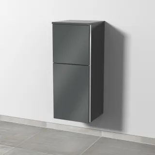 Sanipa 3way Mittelschrank mit 1 Tür und 1 Auszug, Anthrazit-Glanz, BS12679 BS12679