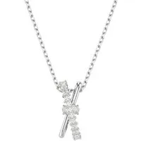 Swarovski Kette mit Anhänger Schmuck Geschenk Halskette Hyperbola Twist, mit Swarovski® Zirkonia (synth)