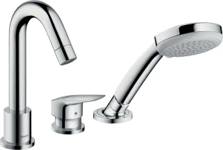 Hansgrohe 3-Loch Wannenmischer Logis F-Set chrom Wannenrandmontage , 71310000 71310000