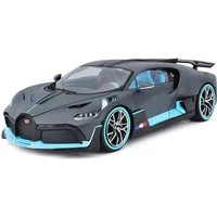 Bburago Modellauto Bugatti DIVO (grau), Maßstab 1:18, Originalgetreue Innenausstattung