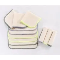 Montegoni Waschhandschuh Flanellwaschlappen aus Bio-Baumwolle-15 Stück 21cm x21cm, (Mehrweg Baby Waschlappen als Ersatz für Feuchttücher, 15-St), Kleine waschbare mini Baumwolltücher
