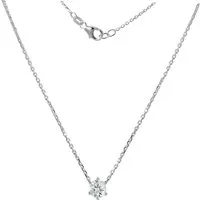 SilberDream Silberkette SilberDream Zirkonia Stein Halskette (Halskette), Halsketten ca. 46cm, 925 Sterling Silber, Farbe: silber