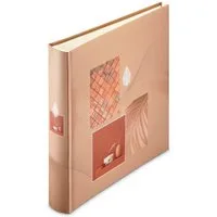Hama Fotoalbum Fotoalbum Jumbo Bildformat 30x30 cm, 100 weiße Seiten, Terracotta, Zum Selber Einkleben, Selbstgestalten, elegantes Design