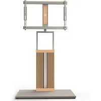 FITUEYES TV-Ständer TV-Standfuß mit verstellbarer Ablage, 55-88 Zoll, (bis 88,00 Zoll, höhenverstellbar, ±30° schwenkbar, aus Buchenholz)