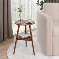 Vicco Couchtisch Rondal, Nussbaum, 38 x 38 cm (1-St)