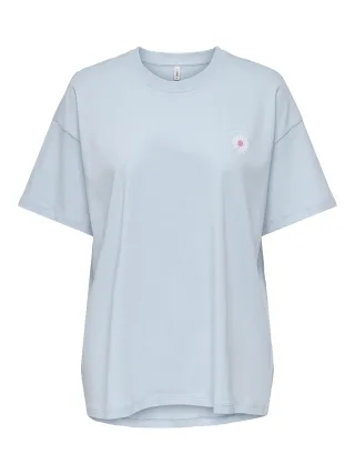 ONLY - ONLVIEW S/S LOVELY TOP CS JRS Cashmere Blue - Gr. - M