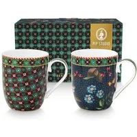 PiP Studio Tasse Berry Blues Tasse 145ml Set2, Porzellan