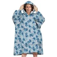 Überwurf Hoodie-Decke für Erwachsene – Kuscheliger Überwurf aus Coral Fleece, Lilo & Stitch, 100% Polyester