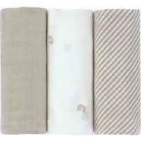 LÄSSIG Stoffwindeln Swaddle & Burp Blanket, L, Rainbow (Set, 3-St)