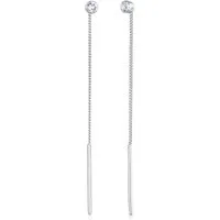 Elli Paar Ohrhänger Durchziehen Basic 925 Silber, mit Kristallen von Swarovski®