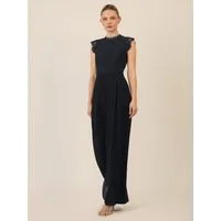 Apart Jumpsuit mit Spitzenoberteil und weitem Bein