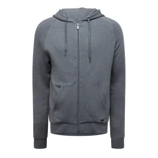 Boss - "Heritage" Hoodie mit durchgehendem Reißverschluss für Herren, Raglanärmel (Mittelgrau)