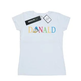 Disney - "Donald Duck Letters" T-Shirt für Damen (Weiß)