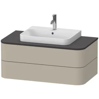Duravit Happy D.2 Plus Konsolenwaschtischunterbau wandhängend Taupe Seidenmatt 1000x550x408 mm - HP4 HP4971060600010
