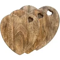 Wiladu Schneidebrett Wiladu Schneidebrett Herz Massivholz Mangoholz 2cm Herzform