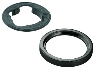 GROHE Rosette 48603 für Waschtischarmaturn ohne Zugstange rund hard graphite, 48603A00 48603A00