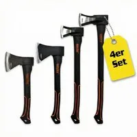 Hecht Axt 30cm & 40cm Beil 55cm Spaltaxt 63cm Spaltaxt, (4-St), Ergonomisches Design