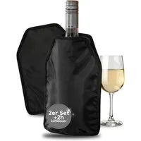 elasto Kühlakku 2er Set Kühlmanschette STYLE Flaschenkühler für Wein, Sekt und Bier