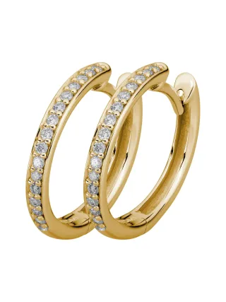 Lyomi Klappcreolen 585/- Gelbgold 30 synth. Diam. 0,19ct.