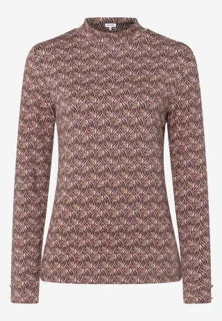 MORE & MORE - Langarmshirt mit Minimal-Print rosa - Gr. - 36
