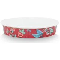 PiP Studio Backform Flower Festival Backform rund dark pink 25,5 cm, Baking Dish Round Flower Festival Dark Pink 25.5x5cm