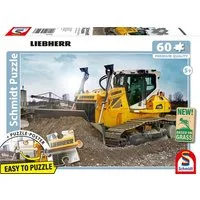 Schmidt Spiele Puzzle Puzzle Liebherr Planierraupe PR736 inkl. Poster 60 Teile, Puzzleteile