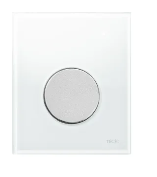 Tece loop Urinal-Betätigungsplatte m. Kart. Gl. weiß glzd. Taste Chrom matt, 9242659 9242659