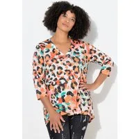 Angel of Style T-Shirt T-Shirt A-Linie farbiges Leomuster