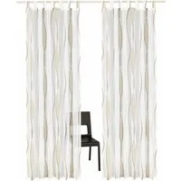 OTTO home Gardine DIMONA (2 St), Schlaufen, transparent, Voile, 2-er Set, Voile, Polyester, Wellen