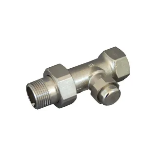 Oventrop Combi LR Heizkörper-Verschraubung 1027668 DN 25, Durchgangsform, vernickelt