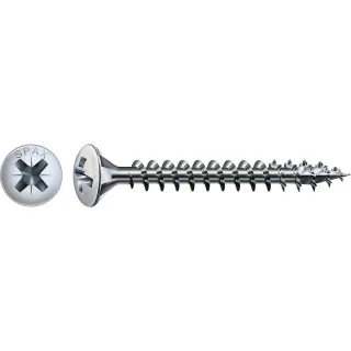 SPAX Linsenmultikopf Bremsrippen Kreuzschlitz Z2 Vollgewinde vernickelt, 1000 Stück - 0241030350165