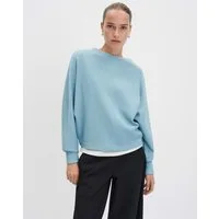 someday Sweatshirt UTIBBY DETAIL Loose aus weichem Viskose Mix Leicht transparentes Sweatshirt mit Funnel Neck