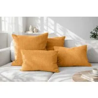 Amilian Dekokissen Sofakissen Cord-Optik 4er Set mit Füllung 2x 40x40 + 2x 35x45 cm, mit Füllung, Hotelverschluss, formstabil