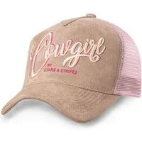 Stars & Stripes Baseball Cap Cowgirl Western-Basecap in Wildleder-Optik, bestickt und verziert